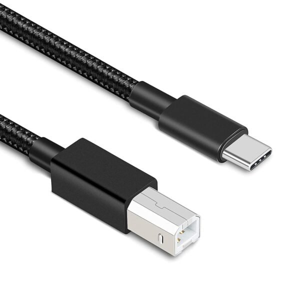 rts Hight Speed USB Type C Printer Cable (2M) Nylon Braided 480Mbps data transfer