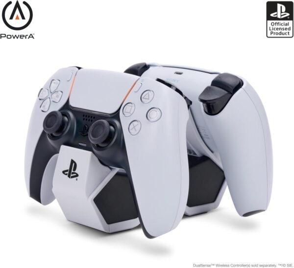 PowerA Twin Charging Station for PS5 DualSense and DualSense Edge Wireless Controllers