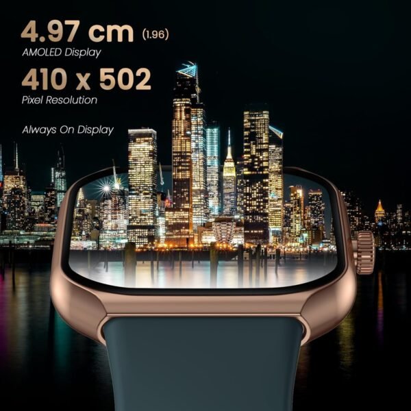 Titan Smart 3 Premium Smart Watch, 1.96" Super AMOLED Display with 410x502 Pixel Resolution - Image 2